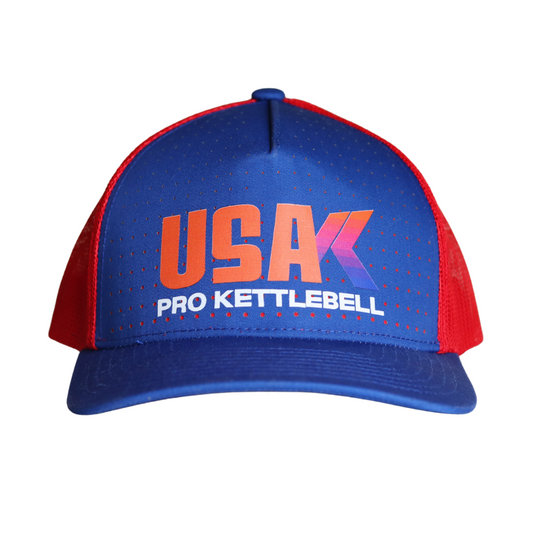 Pro Kettlebell USA - Red & Blue Trucker Hat