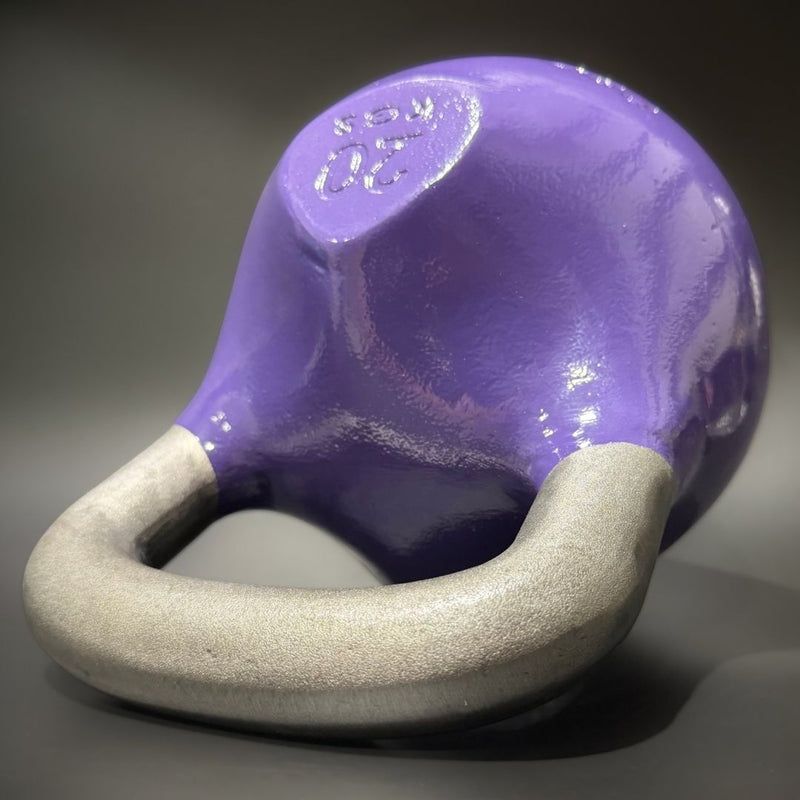 Load image into Gallery viewer, purple kettlebell on black baground
