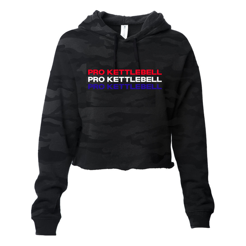 Load image into Gallery viewer, Black Camo Hoodies: Red, White &amp; Blue Pro Kettlebell Collection
