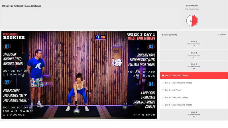 Load image into Gallery viewer, Pro Kettlebell workout program view
